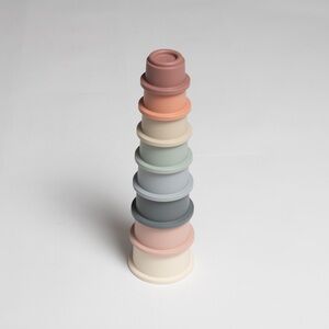 Mushie stacking cups toy